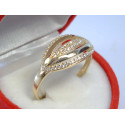 Zlatý dámsky prsteň žlté zlato kamienky VP65198Z 14 karátov 585/1000 1,98 g