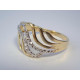 Zaujímavý dámsky zlatý prsteň žltobiele zlato jemný vzor VP66207V 14 karátov 585/1000 2,07 g