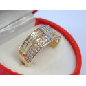 Zlatý dámsky prsteň žlté zlato kamienky VP52269Z 14 karátov 585/1000 2,69 g