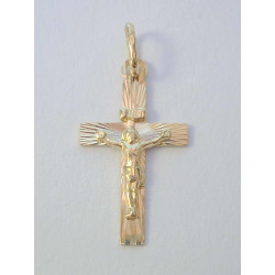 Zlatý prívesok krížik s Ježišom žlté zlato VI071Z 14 karátov 585/1000 0,71 g