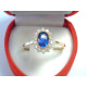 Dámsky zlatý prsteň žlté zlato modrý zirkón VP62223Z 14 karátov 585/1000 2,23 g