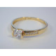 Zlatý dámsky snubný prsteň žlté zlato kamienky VP59151Z 14 karátov 585/1000 1,51 g