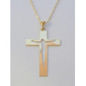 Zlatá retiazka Selebritka kríž vyrezávaný Ježiš VR42095Z žlté zlato 14 karátov 585/1000 0,95 g