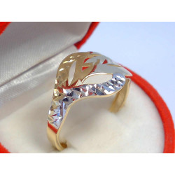 Vzorovaný dámsky zlatý prsteň viacfarebné zlato VP61189V 14 karátov 585/1000 1,89 g