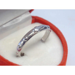 Strieborný prsteň ruženec ródium VPS59224 925/1000 2,24 g