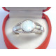 Ródiovaný dámsky strieborný prsteň opál zirkón ródium VPS62438 925/1000 4,38 g