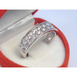 Ródiovaný dámsky strieborný prsteň s kamienkami VPS60360 925/1000 3,60 g