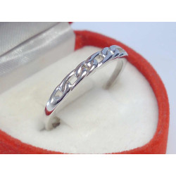 Zaujímavý dámsky prsteň ródiované striebro VPS60175 925/1000 1,75g