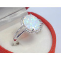 Opálový dámsky prsteň ródiované striebro zirkóny VPS60221 925/1000 2,21 g