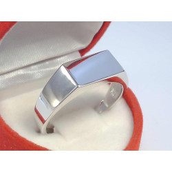 Pánsky strieborný prsteň hladký povrch ródium VPS68513 925/1000 5,13 g