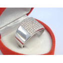 Výrazný dámsky strieborný prsteň s kamienkami ródium VPS57419 925/1000 4,19 g