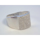 Výrazný dámsky strieborný prsteň s kamienkami ródium VPS57419 925/1000 4,19 g