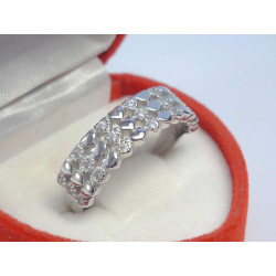 Srdiečkový dámsky strieborný prsteň ródium kamienky VPS57288 925/1000 2,88 g