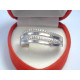Zdobený dámsky prsteň biele zlato kamienky VP67250 585/1000 2,50 g
