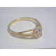 Dámsky zlatý prsteň s kamienkami žlté zlato VP60235Z 14 karátov 585/1000 2,35 g