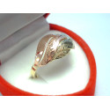 Viacfarebný dámsky zlatý prsteň vzorovaný VP57235V 14 karátov 585/1000 2,35 g