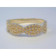 Zlatý dámsky zdobený prsteň žlté zlato kamienky zirkónu DP57275Z 14 karátov 585/1000 2,75 g