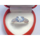 Zlatý dámsky prsteň biele zlato modrý zirkón DP54240B 14 karátov 585/1000 2,40 g