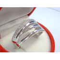 Výrazný dámsky strieborný prsteň zirkóniky ródium VPS56350 925/1000 3,50 g