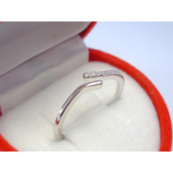 Jemný dámsky strieborný prsteň zirkóny ródium VPS51106 925/1000 1,06 g