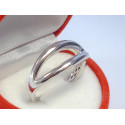 Zaujímavý dámsky strieborný prsteň ródium VPS60480 925/1000 4,80 g