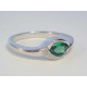 Dámsky strieborný prsteň zelený kameň ródium VPS53360 925/1000 3,60 g