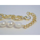 Dámsky zdobený náhrdelník pozlátené striebro perličky VRS453760 925/1000 37,60 g