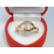 Pozlátený dámsky strieborný prsteň s kamienkom DPS52286 925/1000 2,86 g