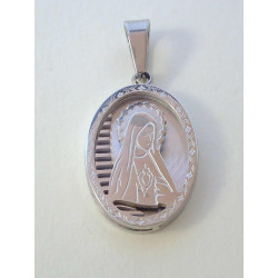 Prívesok medailón z chirurgickej ocele s motívom Panna Mária VIO207 316/L 2,07g