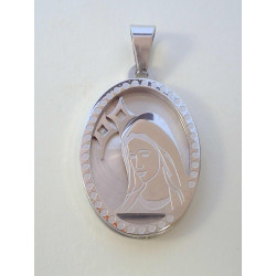 Prívesok medailón z chirurgickej ocele s motívom Panna Mária VIO864 316/L 8,64g