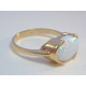 Dámsky zlatý prsteň biely opál žlté zlato VP55365Z 14 karátov 585/1000 3,65 g