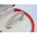 Ródiovaný dámsky strieborný prsteň s kamienkami DPS54169 925/1000 1,69 g
