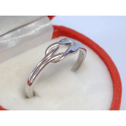 Jednoduchý dámsky strieborný prsteň ródiovaný DPS53156 925/1000 1,56 g