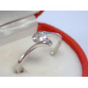 Jednoduchý dámsky strieborný prsteň s kamienkom ródium DPS55117 925/1000 1,17 g