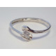 Jednoduchý dámsky strieborný prsteň s kamienkom ródium DPS55117 925/1000 1,17 g