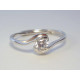 Jemný dámsky prsteň ródiované striebro číry zirkón DPS53134 925/1000 1,34 g