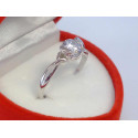Dámsky strieborný prsteň kameň v korunke ródium DPS55172 925/1000 1,72 g