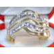 Dámsky zlatý prsteň žltobiele zlato jemný vzor VP60201V 14 karátov 585/1000 2,01 g