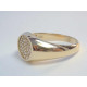 Zlatý výrazný prsteň UNISEX s kamienkami VP60320Z žlté zlato 14 karátov 585/1000 3,20 g