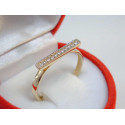 Zlatý dámsky prsteň zaujímavý vzhľad žlté zlato kamienky VP57133Z 14 karátov 585/1000 1,33 g
