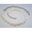 Strieborný náhrdelník perly DRS455272 925/1000 52,72g