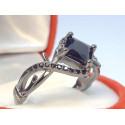 Dámsky strieborný prsteň HEMATIT špeciálna povrchová úprava VAS52243 925/1000 2,43g