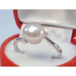 Strieborný prsteň s perlou VPS60254 925/1000 2,54g
