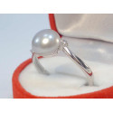 Strieborný prsteň s perlou a zirkónmi VPS58228 925/1000 2,28g