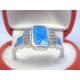 Strieborný dámsky prsteň s modrým opálom ródium VPS60379 925/1000 3,79 g