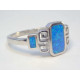 Strieborný dámsky prsteň s modrým opálom ródium VPS60379 925/1000 3,79 g