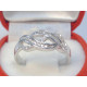 Zaujímavý dámsky strieborný prsteň s kamienkami ródium VPS58249 925/1000 2,49 g