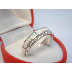 Opálový dámsky prsteň ródiované striebro VPS56410 925/1000 4,10 g