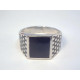 Zaujímavý pánsky prsteň ródiované striebro VPS63576 925/1000 5,76 g
