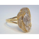Zlatý dámsky prsteň žltobiele zlato kamienky zirkóna DP56410V 14 karátov 585/1000 4,10 g